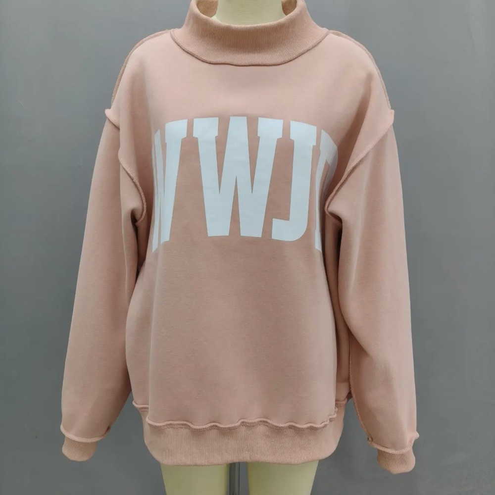 Bucketlist WWJD/AMEN Reversible MockNeck Sweatshirt NWT